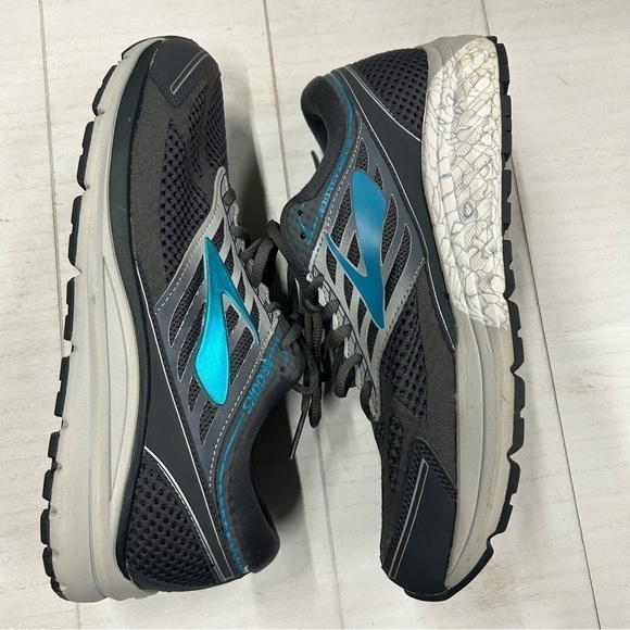 Brooks Addiction 13‎ Shoes Womens 11 WIDE gray and Turquoise EUC - Picture 5 of 9